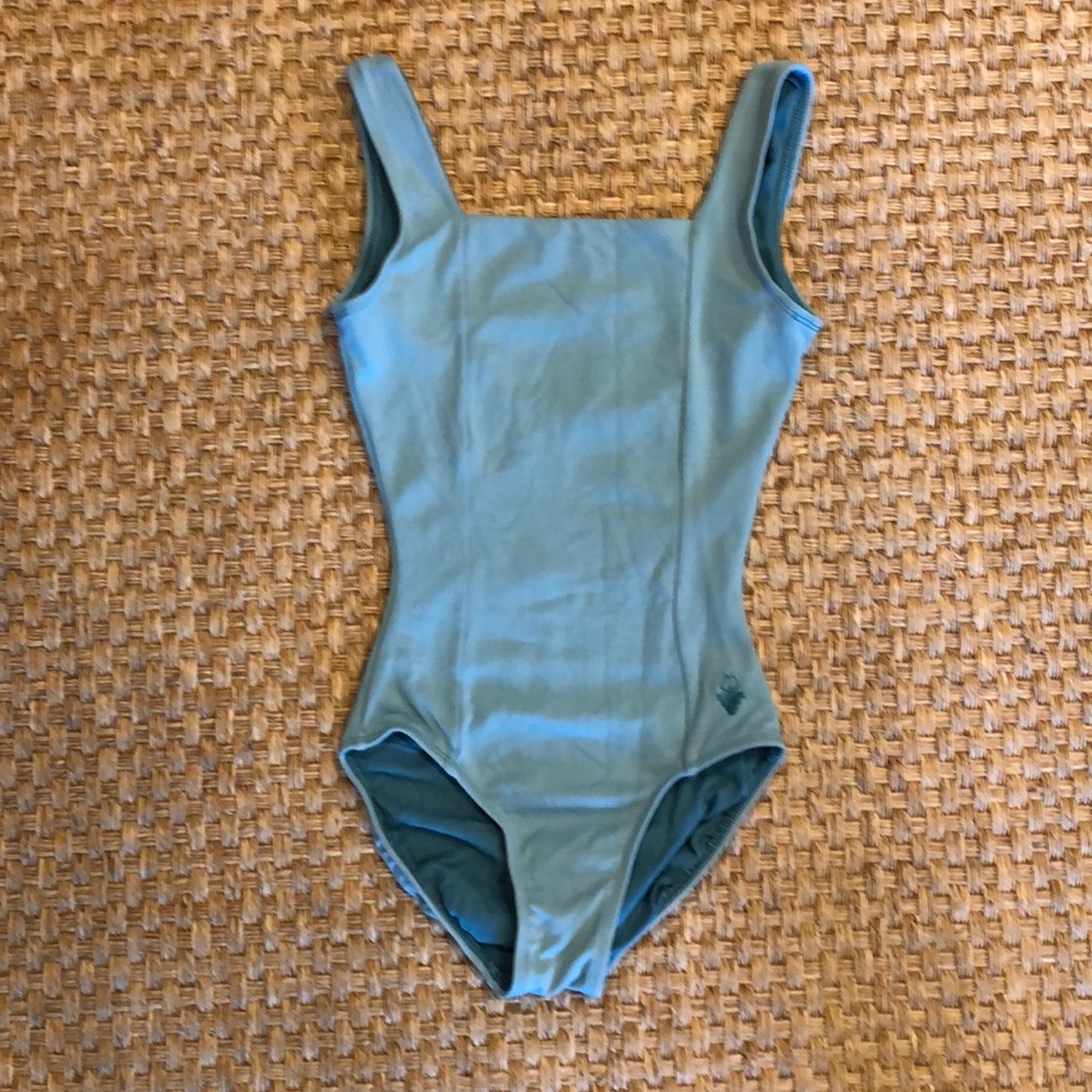 Turquoise Square Neck Leotard